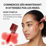 Mode d’emploi : deux à trois gouttes sur le visage et le cou