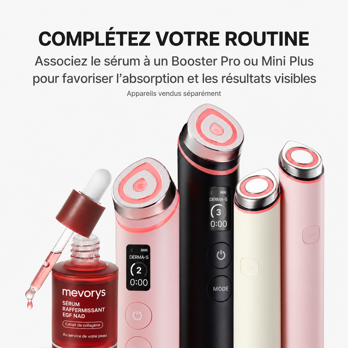 Routine du sérum Mevorys avec appareils vendus séparément