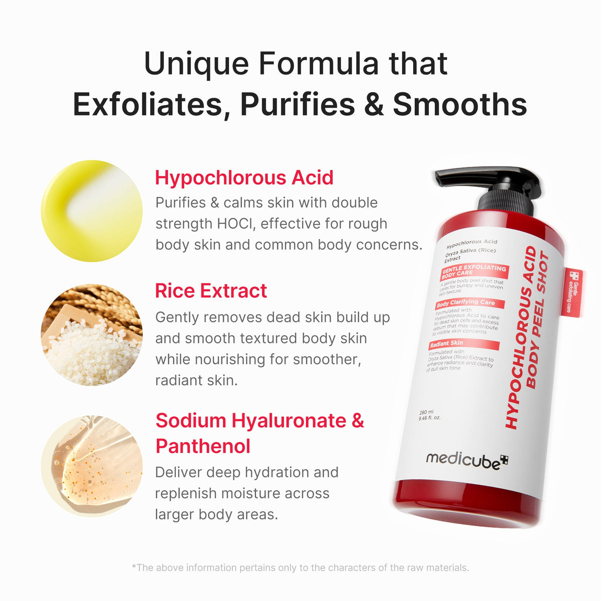 Sérum exfoliant corporel riz à l’acide hypochloreux