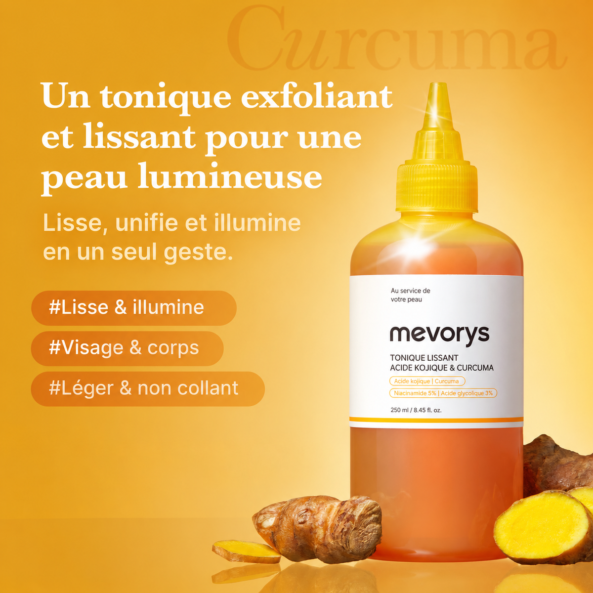 Un tonique exfoliant et lissant pour le visage et le corps