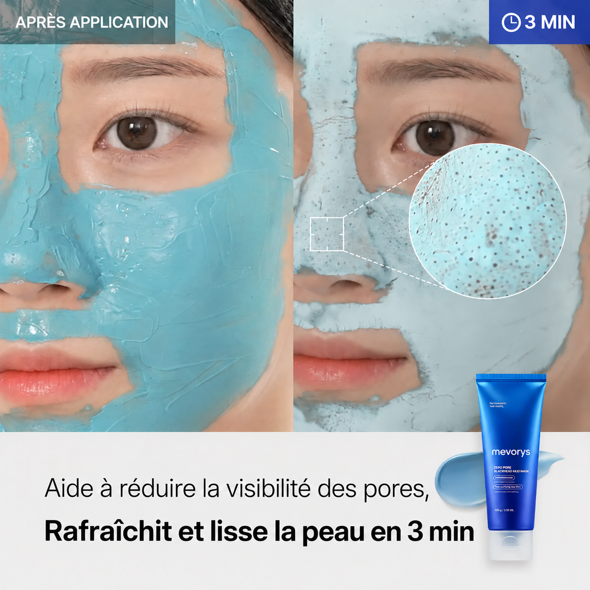Application et séchage du masque